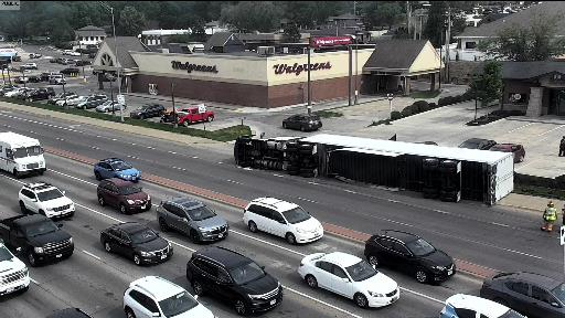 Semitruck Rolls While Turning at Busy East Lincoln Intersection