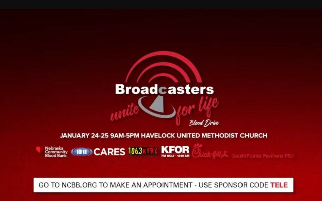 Blood Donations Needed, as Broadcasters Unite For Life Winter Drive Launches Wednesday